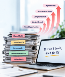 Illustration of the saying, if it ain't broke, don't fix it